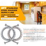 Stainless Steel 6Ft Washing Machine Hose Set