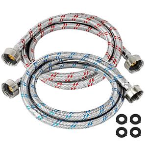 4 Ft Braided Stainless Steel Washing Machine Hoses