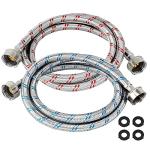 4 Ft Braided Stainless Steel Washing Machine Hoses