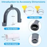 PinkCross Universal Drain Hose Extension 6.5ft