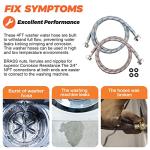 4 Ft Braided Stainless Steel Washing Machine Hoses