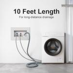 10ft Universal Washing Machine Drain Hose with Clamp