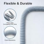 10ft Universal Washing Machine Drain Hose with Clamp