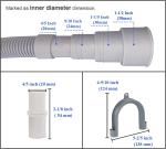 6.5ft Universal Washing Machine Drain Hose Extension