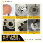 Washer Hub Kit W10820039 for Whirlpool & Kenmore