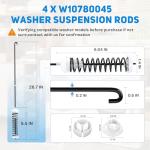Washer Suspension Rod Kit for Amana Whirlpool Kenmore