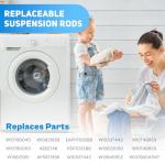 Washer Suspension Rod Kit for Amana Whirlpool Kenmore