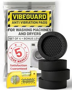 VIBEGUARD Anti Vibration Pads for Washers - 4 Pack
