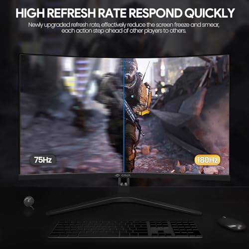 CRUA 27" 144Hz Curved Gaming Monitor - Full HD