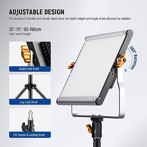 Neewer Bi-Color LED Video Light Kit, 2 Pack