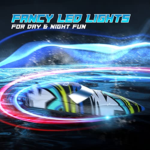 DEERC High-Speed RC Boat with LED Lights