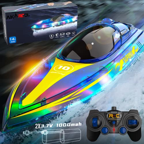 LED RC Boat - Waterproof Remote Control Fun