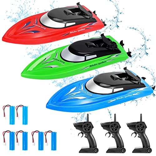 3-Pack High-Speed Remote Control Boats for Fun