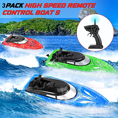 3-Pack High-Speed Remote Control Boats for Fun
