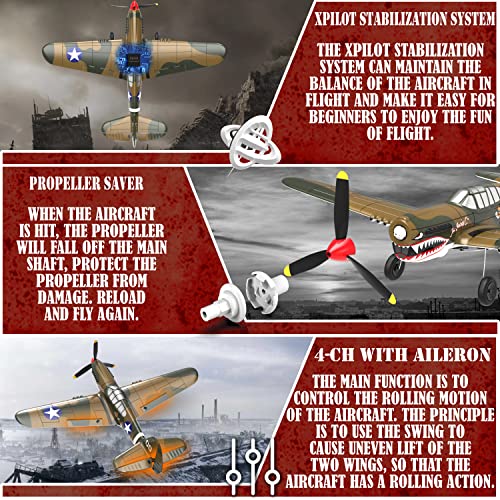 LEAMBE RC P-40 Warhawk Plane for Beginners