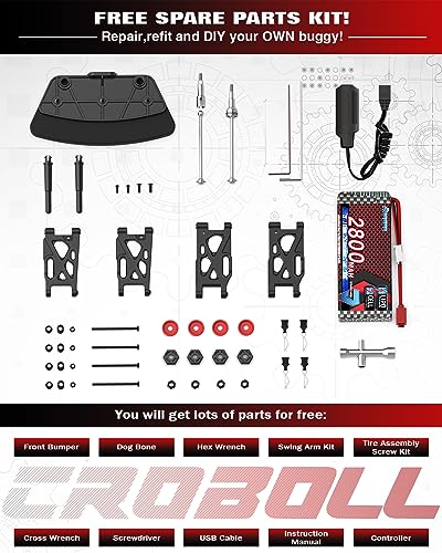 CROBOLL 1:14 Fast Off-Road RC Truck - Red