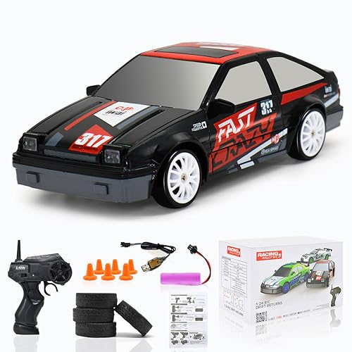 AGNEVE 1:24 RC Drift Car with LED Lights