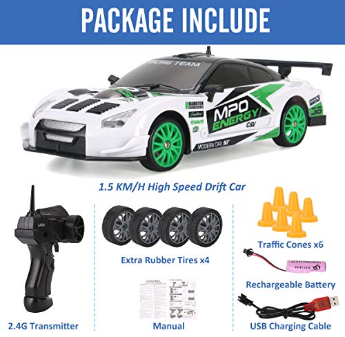 Remote Control 1/24 Drift Car with LED Lights