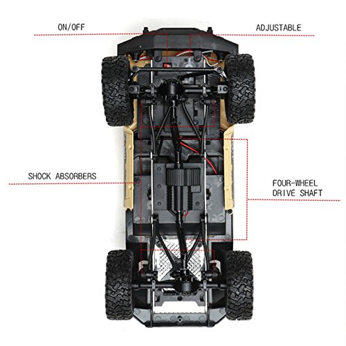 Blue RC Rock Crawler with LED Lights 4x4
