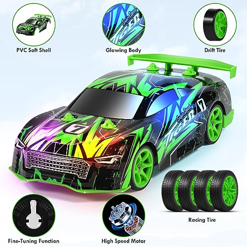 BIFYTON LED Remote Control Drift Car for Kids