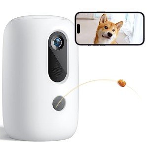 2K Pet Camera with Treat Dispenser and 2-Way Audio