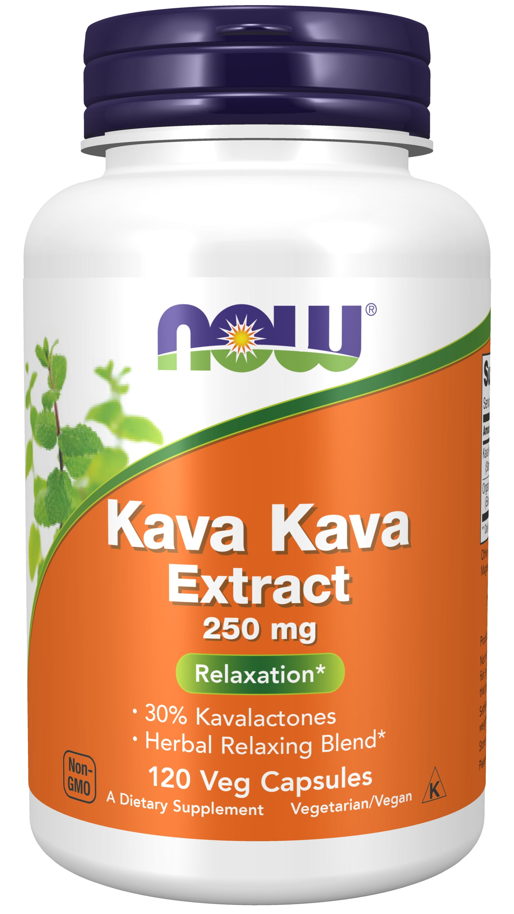 Kava Kava Extract for Herbal Relaxation, 120 Veg Caps