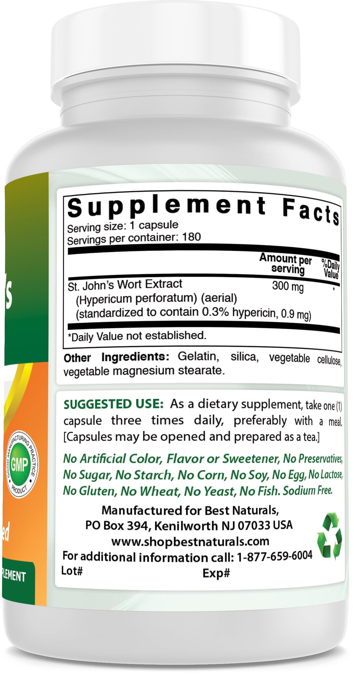 St. John's Wort 300mg - 180 Capsules