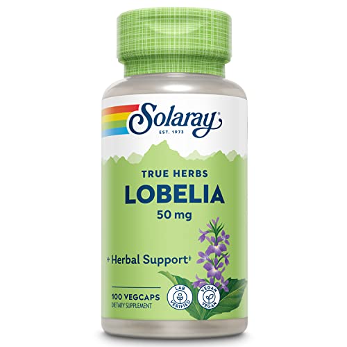 Solaray Lobelia Aerial 50mg VegCaps – Non-GMO Vegan