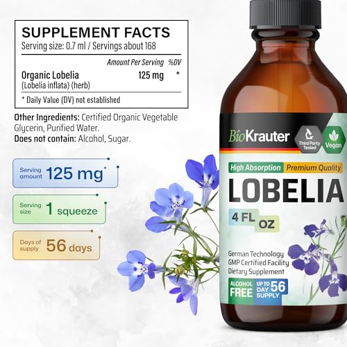 Organic Lobelia Tincture for Respiratory Support