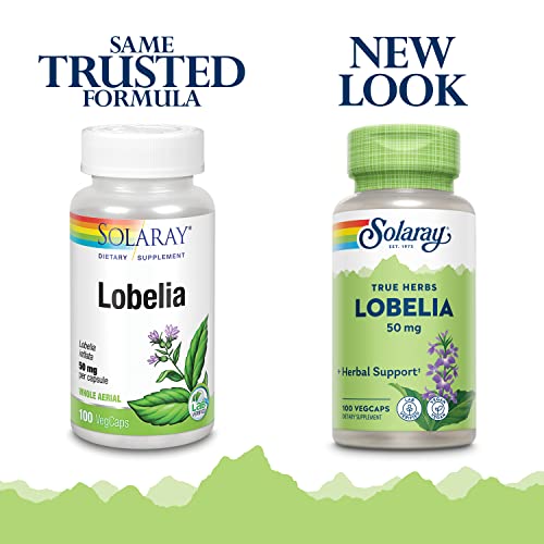 Solaray Lobelia Aerial 50mg VegCaps – Non-GMO Vegan