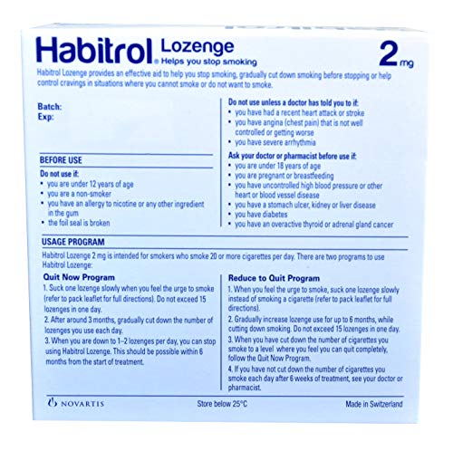 Habitrol 2mg Mint Nicotine Lozenges - 216 Count
