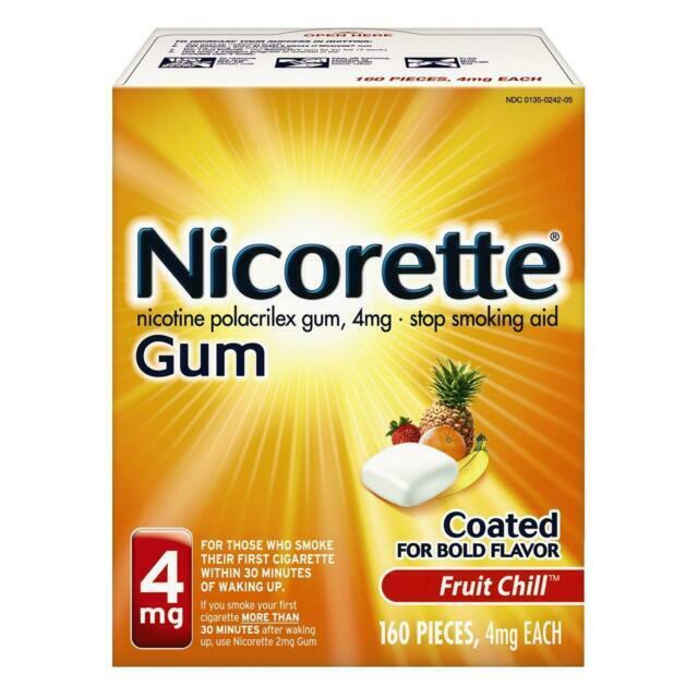 Nicorette 4mg Fruit Chill Nicotine Gum 160 Ct