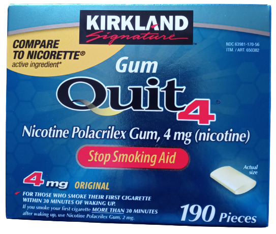 Kirkland 190-Piece Nicotine Gum for Quit Smoking