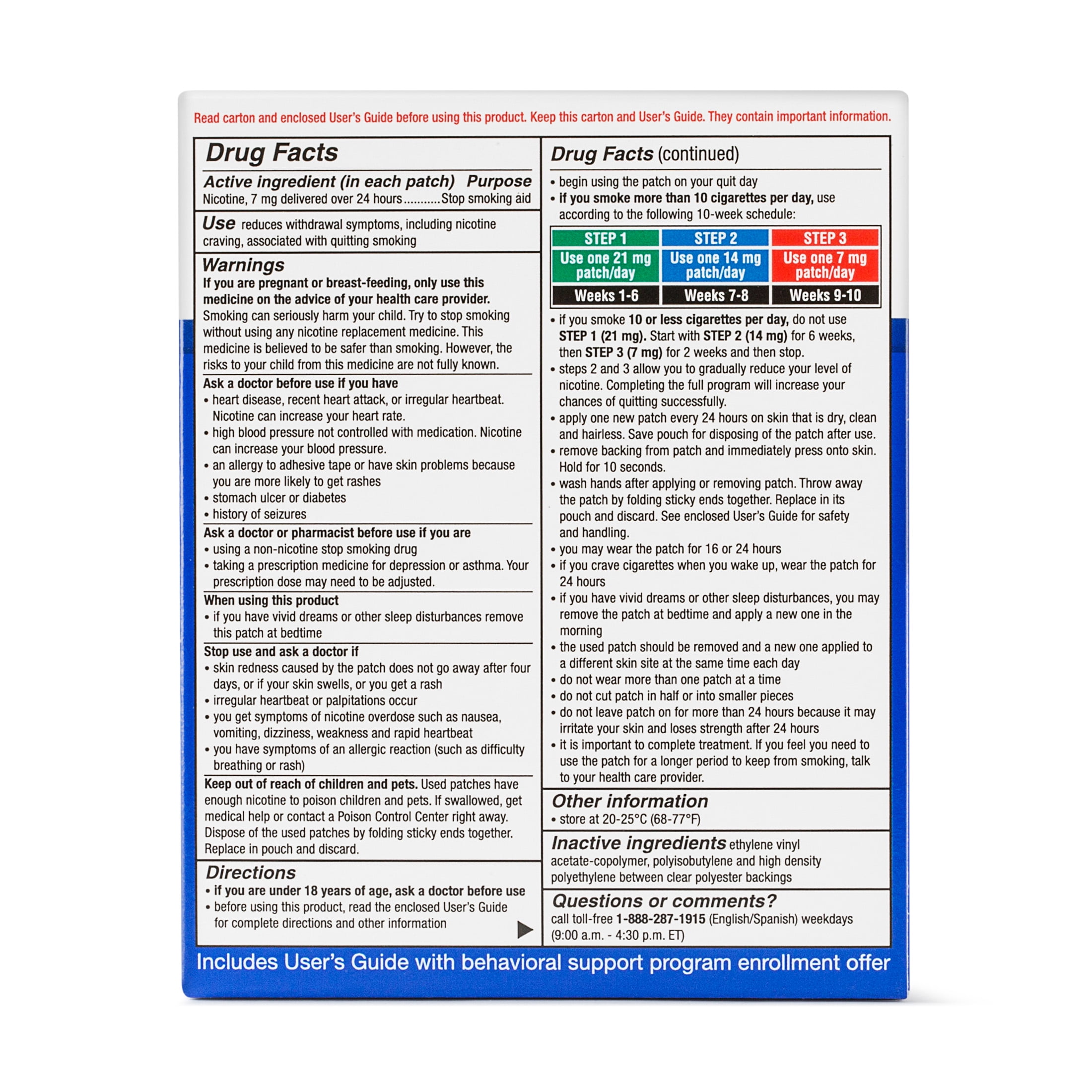 Equate Nicotine Patch Step 3, 7 mg, 14 Count