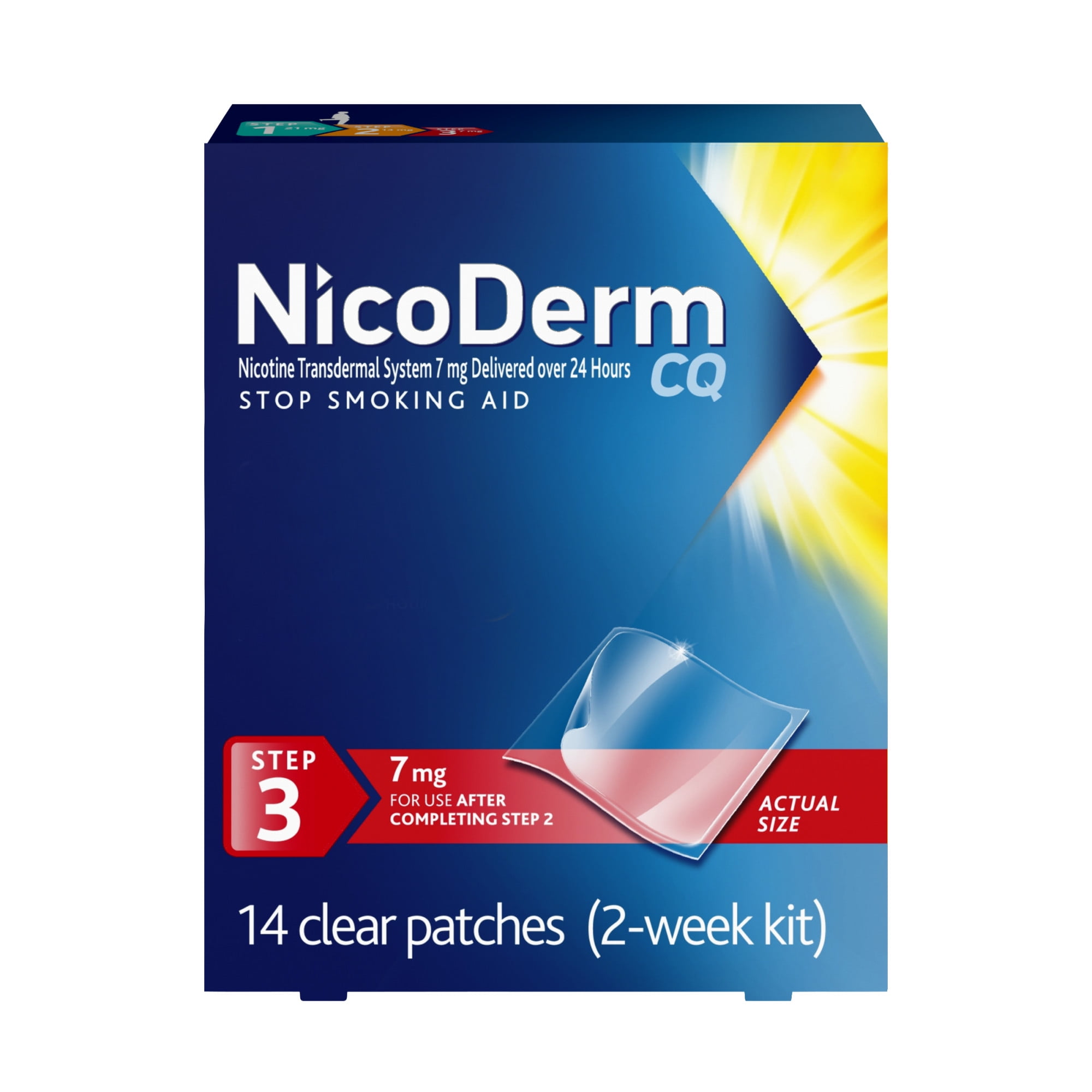 NicoDerm CQ Step 3 Clear Nicotine Patch - 14 Count