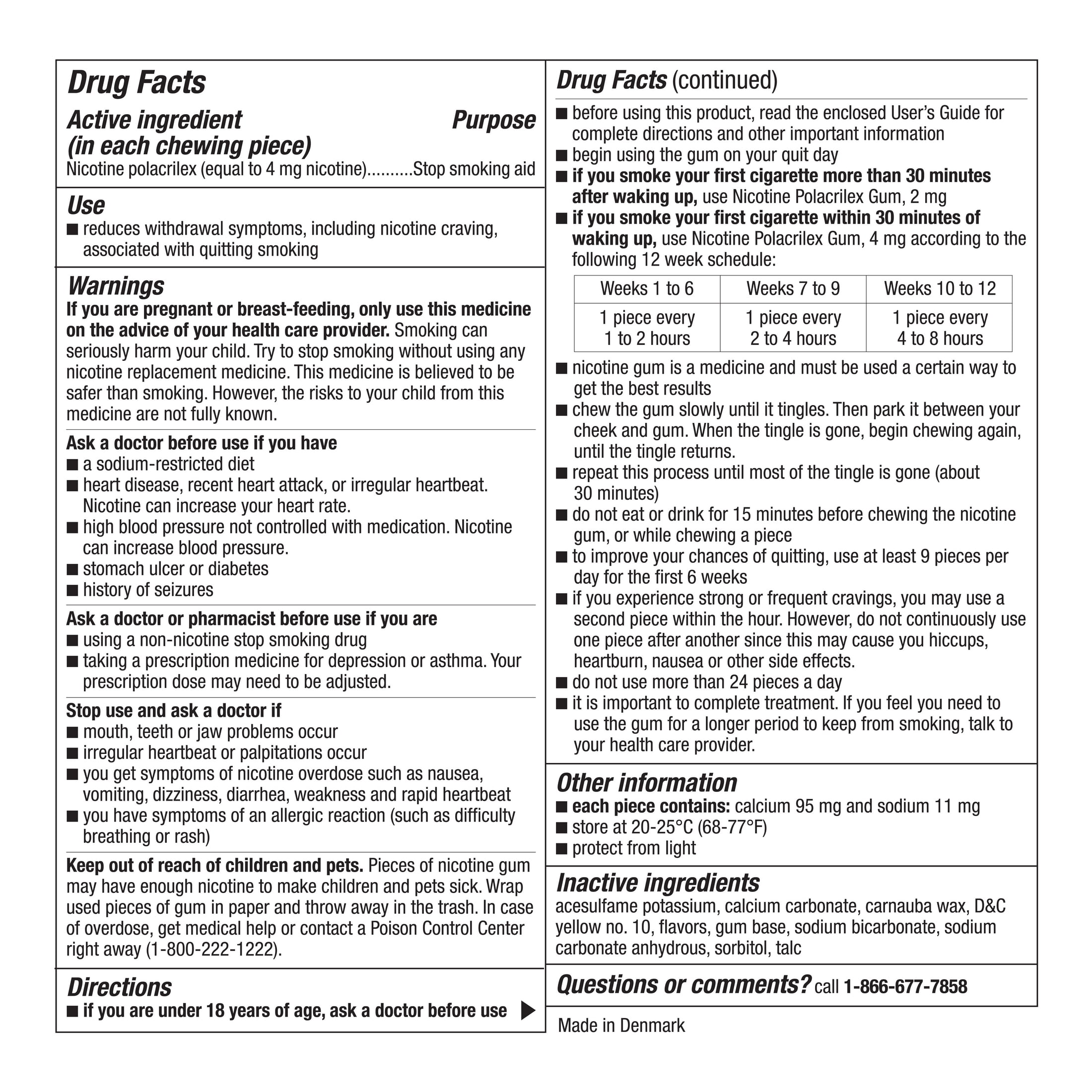 Equate Mint Nicotine Gum 4 mg, 170 Count