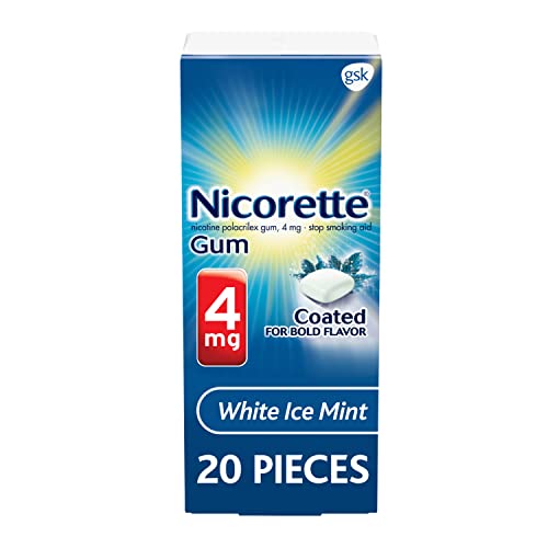 Nicorette Nicotine Gum, 4 mg White Ice Mint