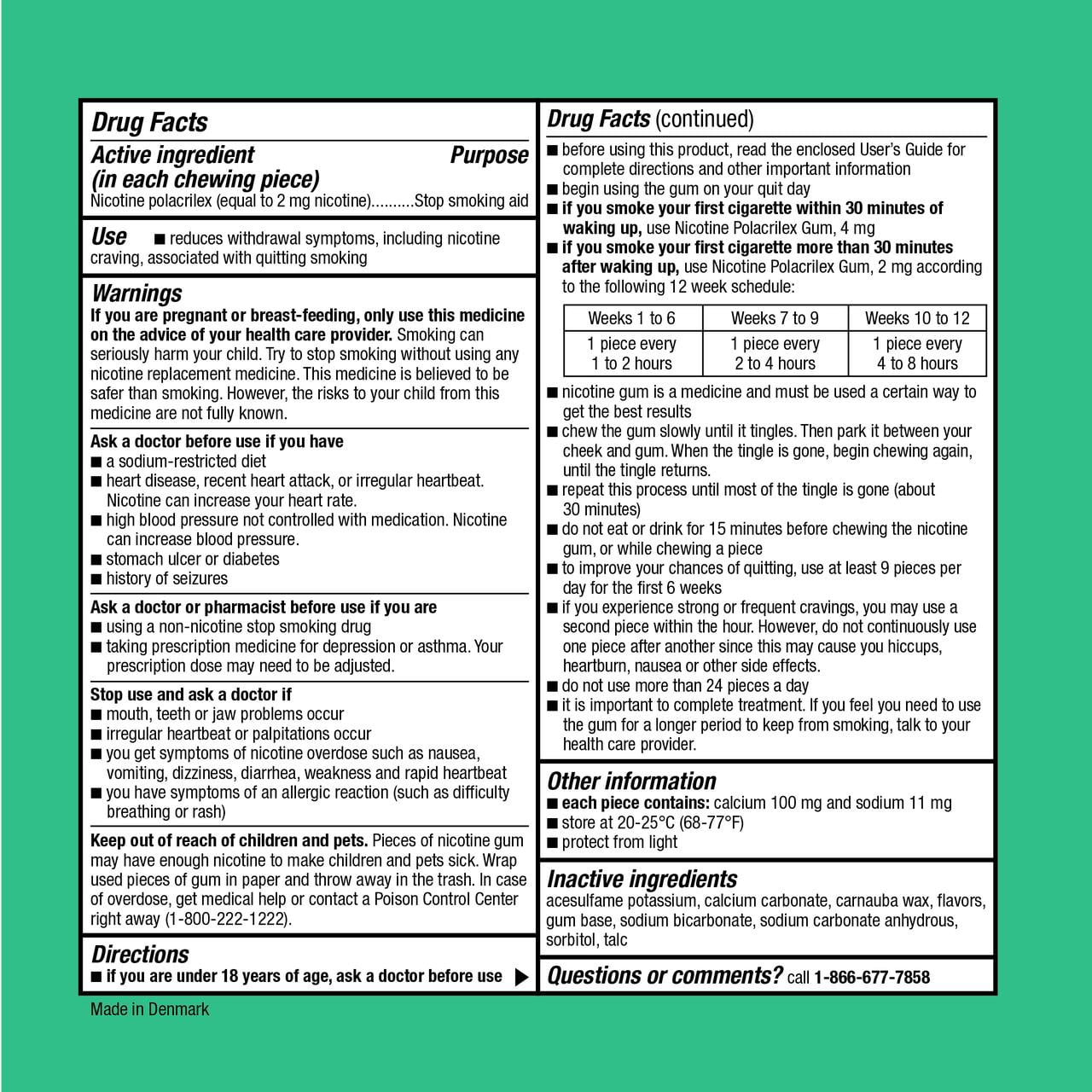 Equate Mint Flavor Nicotine Gum, 170 Count