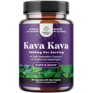Kava Kava Root Extract 1000mg - Mood Support Capsules