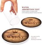 Set of 6 Absorbent Drink Coasters with Holder