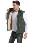 Flygo Men's Army Green Puffer Vest