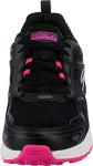 Skechers Black Leather Pink Trim Running Sneakers