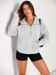 Cropped Half-Zip Fleece Sweatshirt for Women