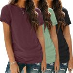 3-Pack Women's Short Sleeve Summer Tees