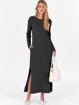 ANRABESS Women's Casual Black Maxi Dress