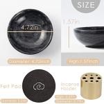 Black Marble Incense Holder for Meditation