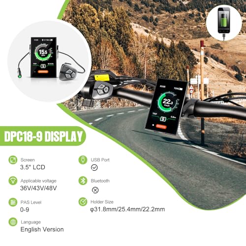 BAFANG BBS02 48V 750W Mid Drive Kits Mid Motor Ebike Conversion Kits with Chainring Wheel and LCD Display(No Battery)