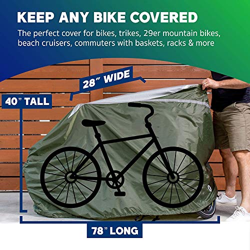 YardStash Waterproof Bike Cover Outdoor Bicycle Cover for Waterproof Bike Storage Cover Mountain Bike Electric Bike Cover Tricycles Mini Bike Dirt Bike Cover Multiple Bikes Waterproof Scooter Storage