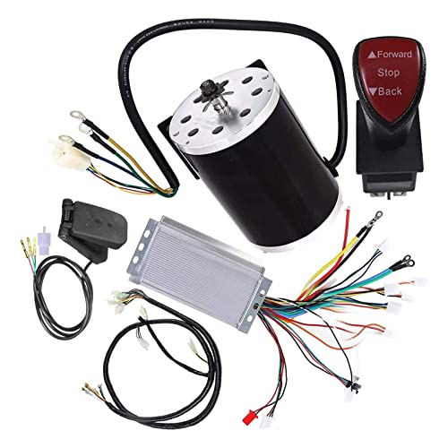 WPHMOTO High Speed 48V DC 1800W Brushless Electric Motor & Controller & Wiring Harness & Forward Reverse Switch For e-Bike ATV Go Kart Moped Mini Bikes Motorized Bicycle