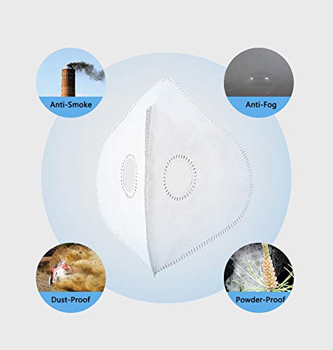 Outdoor Sport Mask Reusable Activated Carbon Dustproof Respirator Safety Mask Respirator Activated Carbon Anti Cold Sports Mask Filter Bicycle Mask Mountain Bike Riding Mask Pack of 2